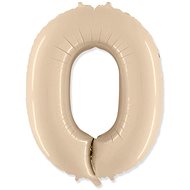 Balloon foil numbers cream - 102 cm - 0 - Inflatable Balloon