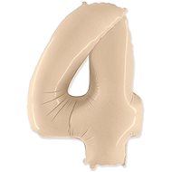 Balloon foil numbers cream - 102 cm - 4 - Inflatable Balloon