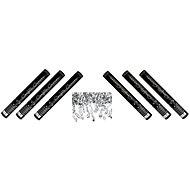 Confetti 40 cm silver ribbons metallic 6 pcs - Confetti