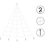 PARTYDECO Decoration spider web white 500 × 400 cm, Halloween - Decoration
