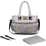 HappyBee Bag with fur Trinity grey - Pram Bag