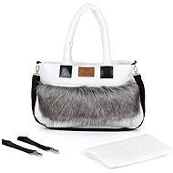 HappyBee Bag with fur Trinity white - Pram Bag