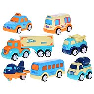 Microtrading Vehicles 6,5-14 cm reverse/inertia 7 pcs - Toy Car for Toddlers
