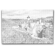 Painting Queens Sovinec Castle, 40 × 60 cm, with frame - Dotting