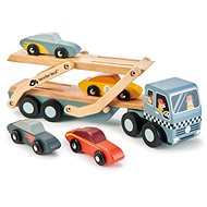 Tender Leaf Wooden Car Transporter - Toy Car Set
