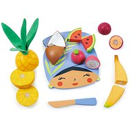 Tender Leaf Wooden Tropical Fruit Chopping Board - Toy Kitchen Food