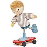 Tender Leaf Wooden doll Edward and his Skateboard - Figure