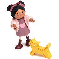 Tender Leaf Wooden doll Ayana and her Cat - Figure