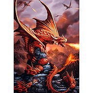 TREFL Puzzle Premium Plus Fantasy Collection: Fire Dragon 1000 pieces - Jigsaw Puzzle