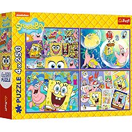 TREFL Puzzle Spongebob's Mad World 4 × 250 pieces - Jigsaw Puzzle