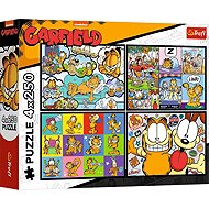 TREFL Puzzle Garfield doesn't like Monday 4 × 250 pieces - Jigsaw Puzzle