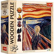 TREFL Wooden Puzzle Art: Edvard Munch - The Scream 200 pieces - Jigsaw Puzzle