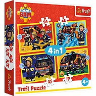 Trefl Puzzle 4-in-1 Fireman Sam 35, 48, 54, 70 Pieces - Jigsaw Puzzle