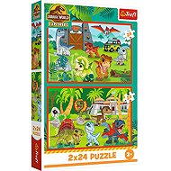 Trefl Puzzle 2×24 Pieces Jurassic World: Small Dinosaurs 2-in-1 - Jigsaw Puzzle