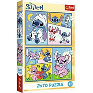 Trefl Puzzle 2 × 70 pieces Never a Dull Moment with Stitch 2in1 - Jigsaw Puzzle