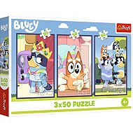 Trefl Puzzle 3 × 50 dílků Bluey 3v1 - Jigsaw Puzzle