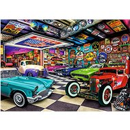 Trefl Puzzle Premium Plus Tea Time: Car Collector's Garage 1000 pieces - Jigsaw Puzzle