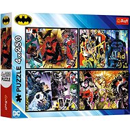 Trefl Puzzle Batman in action 4 × 250 pieces - Jigsaw Puzzle