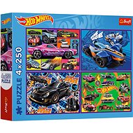 Trefl Puzzle Hot Wheels: racing cars 4 × 250 pieces - Jigsaw Puzzle