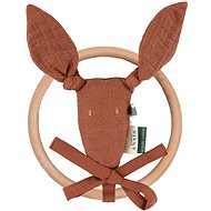 Trixie Rattle and Teether Kangaroo Bliss Rust - Baby Rattle