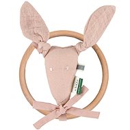 Trixie Rattle and Teether Kangaroo Bliss Rose - Baby Rattle