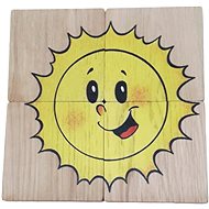 T-Wood Puzzle Sunshine / Ladybug - 4 pieces - Wooden Puzzle