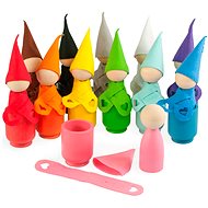 Ulanik Montessori Peg Dolls with Scarfs and Cups - Game Set