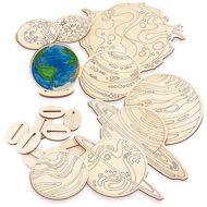 Wooden colouring Book Planets - Creative Kit