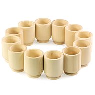 Wooden cups set 12 pieces 4 × 5 cm - Montessori Toy
