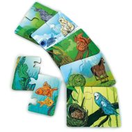 Board game and puzzle Who eats what and where they live - Wooden Puzzle