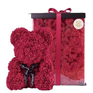 Teddy bear BIG Romantic 35cm gift wrapped - dark red - Rose Bear