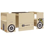 vidaXL 3-piece set of children's table and chairs off-road car shape MDF - Children's Furniture