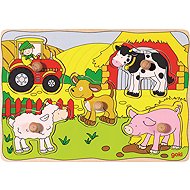 Goki wooden sorting board On the farm - Puzzle