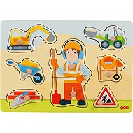 Goki Construction worker wooden puzzle - Puzzle