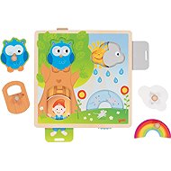 Goki Moving wooden shapes puzzle - Forest - Puzzle