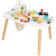 Derrson children's montessori table with activities and train track - Interactive table