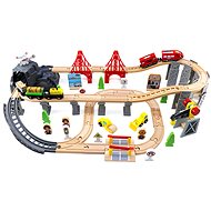 Derrson Wooden Train Track Mountains 70 pieces - Train Set