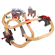 Kruzzel 22754 Battery-operated wooden train track 70 pieces, 480 cm - Train Set