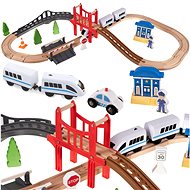 Kruzzel 22646 Battery-operated wooden train track 37 parts, 320 cm - Train Set