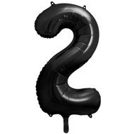 equipmentsenaparty Foil numerals black '2' - 86 cm - Balloons