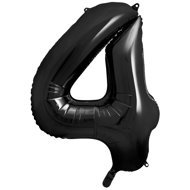 equipmentsenaparty Foil numerals black '4' - 86 cm - Balloons