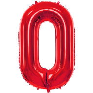 equipmentsenaparty Foil numerals red '0' - 86 cm - Balloons