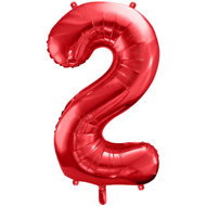 equipmentsenaparty Foil numerals red '2' - 86 cm - Balloons