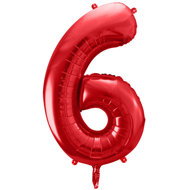 equipmentsenaparty Foil numerals red '6' - 86 cm - Balloons