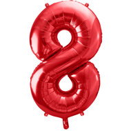 equipmentsenaparty Foil numerals red '8' - 86 cm - Balloons