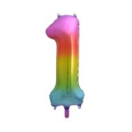equipmentsenaparty Rainbow foil numeral '1' - 85 cm - Balloons