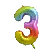 equipmentsenaparty Foil rainbow '3' numerals - 85 cm - Balloons