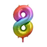 equipmentsenaparty Rainbow '8' foil numerals - 85 cm - Balloons