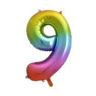 equipmentsenaparty Rainbow foil numerals '9' - 85 cm - Balloons