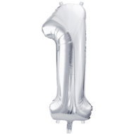 equipmentsenaparty Foil numeral silver '1' - 86 cm - Balloons